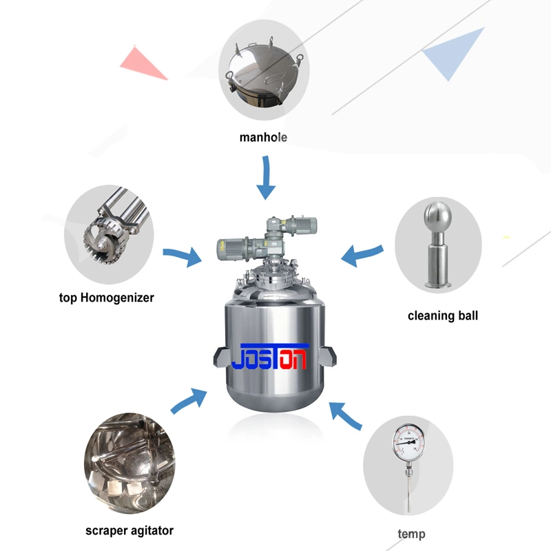 Joston 450L Soft Gelatin Syrup Melting Tank for Fish Oil Capsule Production Reacter